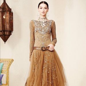 Ralph Lauren-😈😈-Purple Label Dress 100% NYLON Dress Golden “Stunning Dress” 😍